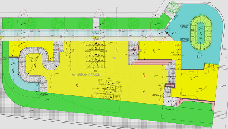 Technische Zeichnung Skatepark